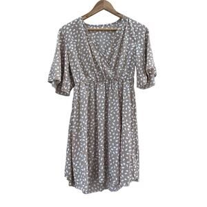 Shein Boho Coastal Cottage Mini Dress Size Small Missing Sash